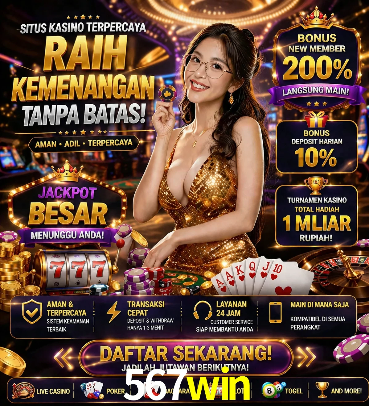 Roleta e blackjack 567win